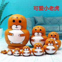 Russian dolls 10 layers hand clearing childrens puzzle toys cute cartoon wood dolls Chinese wind