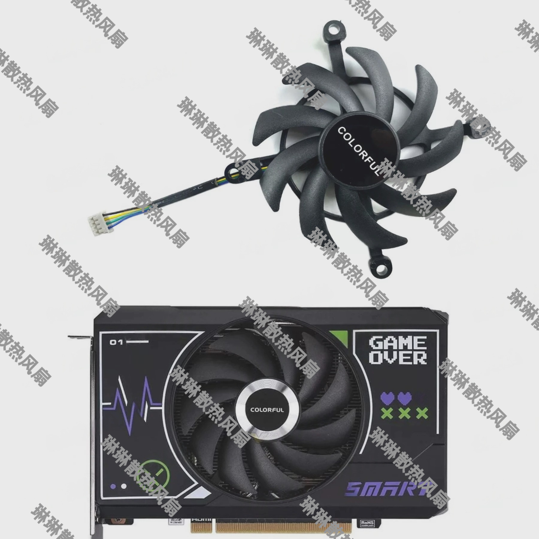 КРАСОЧНЫЙ/COLORFUL вентилятор охлаждения видеокарты RTX4060 8GB SMART MINI