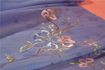 Real silk hand embroidered Su embroidered old embroidered embroidered sheet purple series 3 mulberry silk high-end cloth fabric