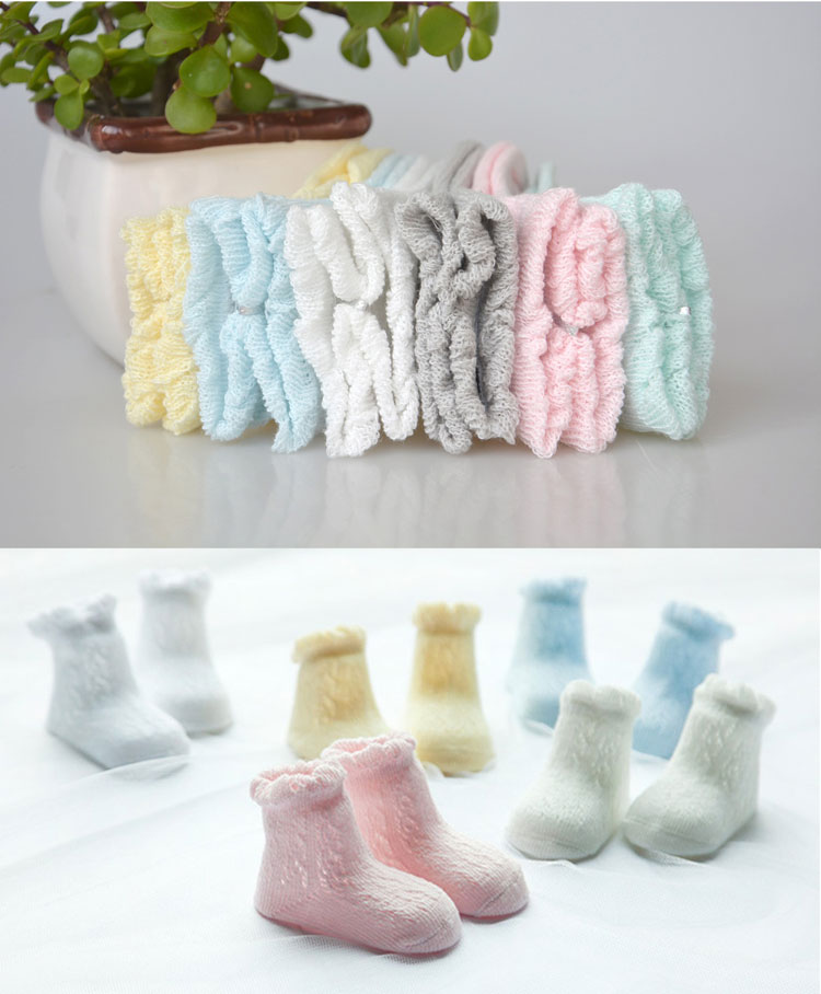 Con voi vàng chuyển vòng vớ vớ trẻ em mùa xuân và mùa hè cotton mỏng bên lưới lớn rỗng chống trượt vớ bé vớ sàn - Vớ thế giới phụ kiện trẻ em