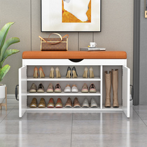 Changing shoe stool shoe cabinet household door can sit in a soft bag bench in Northern Europe to enter the door without installing shoe stool