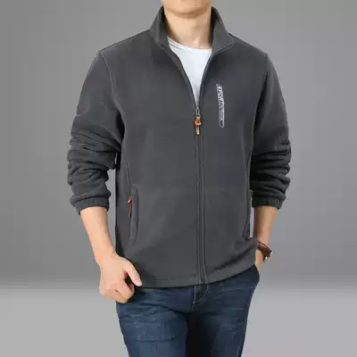 Outdoor casual fleece men double-sided velvet autumn and winter sweater men thick warm fleece jacket men's fleece