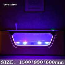 Household adult luxury waterfall surf massage bathtub intelligent constant temperature heating small apartment rectangular bathtub