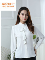 2019 New Ping An Bank Long Sleeve Blouse Womens Shirt Slim Shirt Shirt Ping Pants