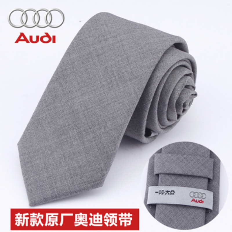 Audi Tie New Model Audi Men's Tie Audi 4S Store Pocket Square Salesperson Zipper No-Tie Tie
