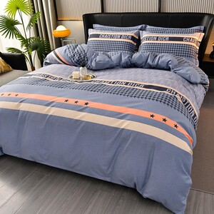 Simple and High-End Thickened Pure Cotton Brushed Four-Piece Cotton 2025 New Arrival Bedding Bed Sheets Quilt Cover Thre