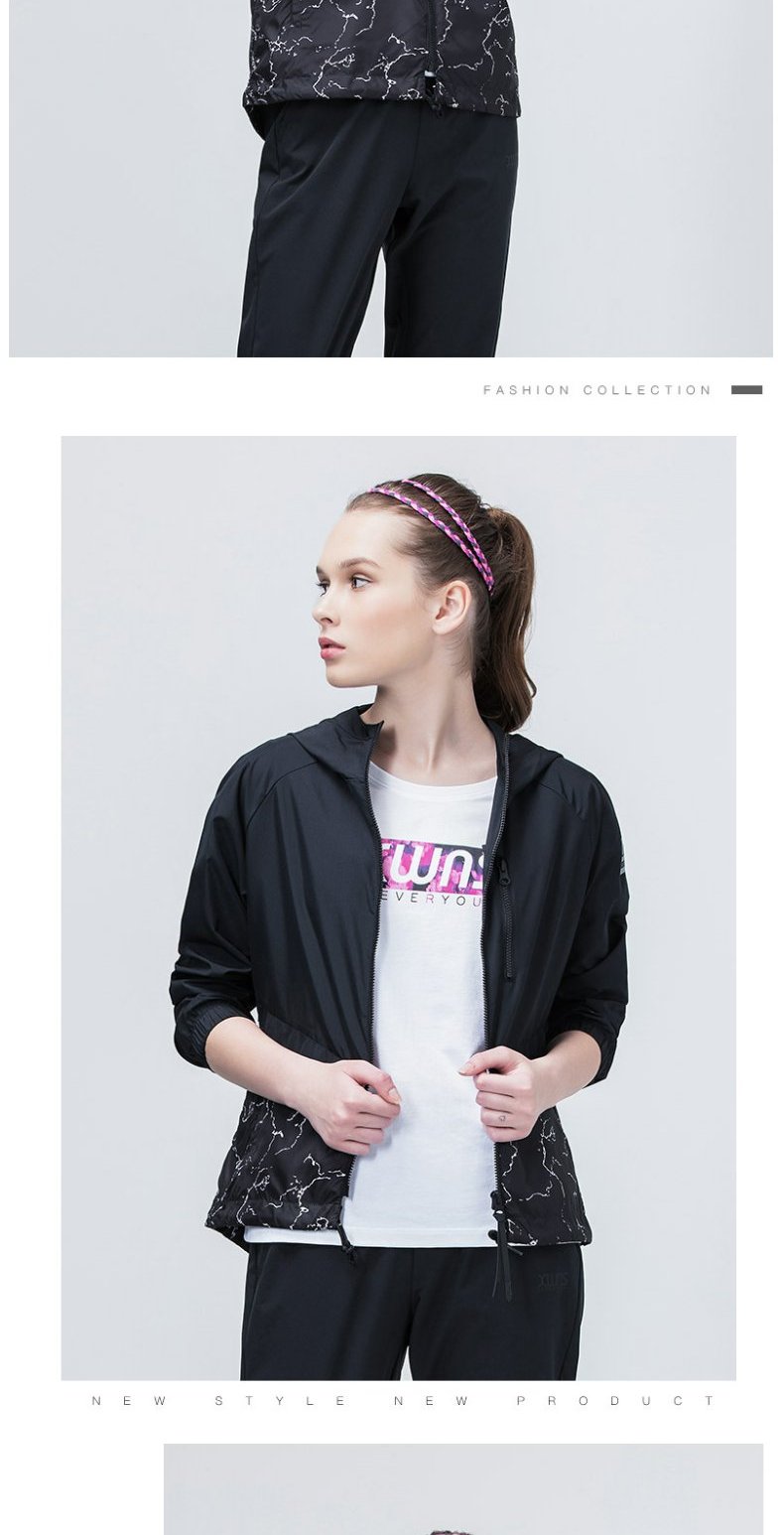 Áo khoác đôi nữ Xtep 2019 Xuân Mới Áo khoác thoải mái trùm đầu Áo khoác dài tay Chạy - Áo khoác thể thao / áo khoác áo khoác lông adidas