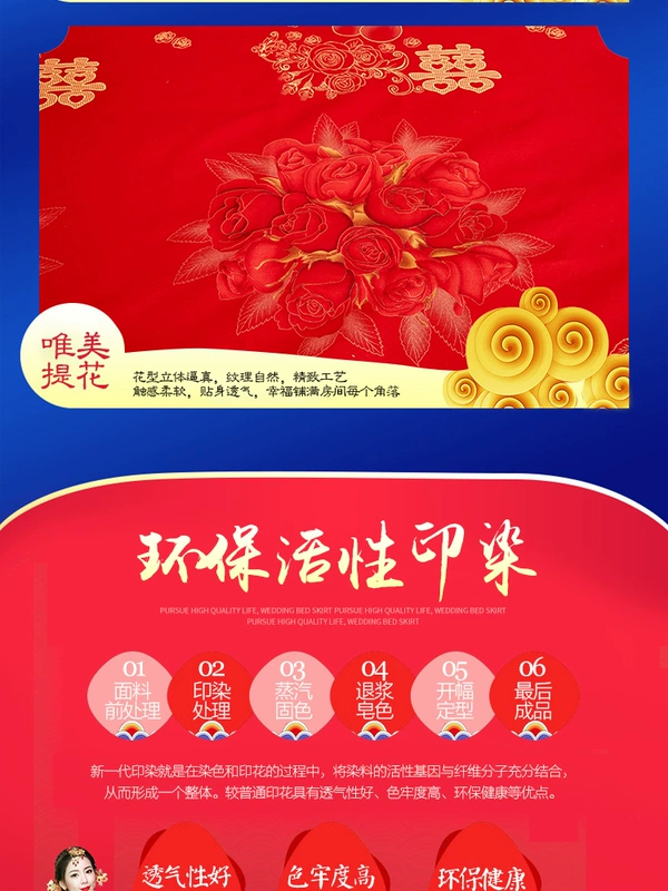 Big Red giường hôn nhân váy trượt Simmons bedspread duy nhất mảnh ren Hàn Quốc ren đôi lanh tăng vận chuyển - Váy Petti