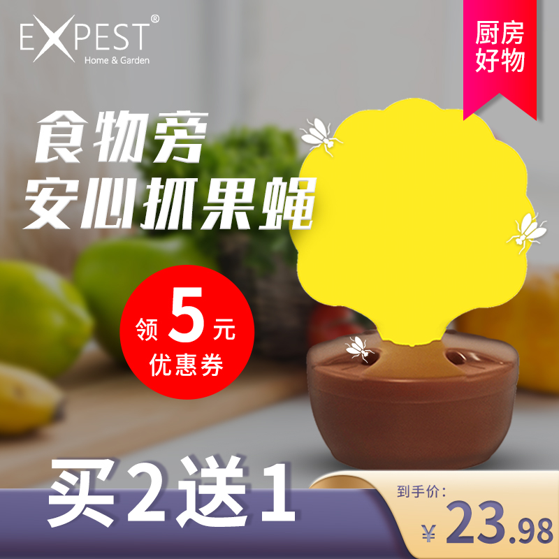 Fruit fly trap sticker fruit fly sticker strong sticky home EXPEST extinguishing small flying insect artifact kitchen fly sweep light