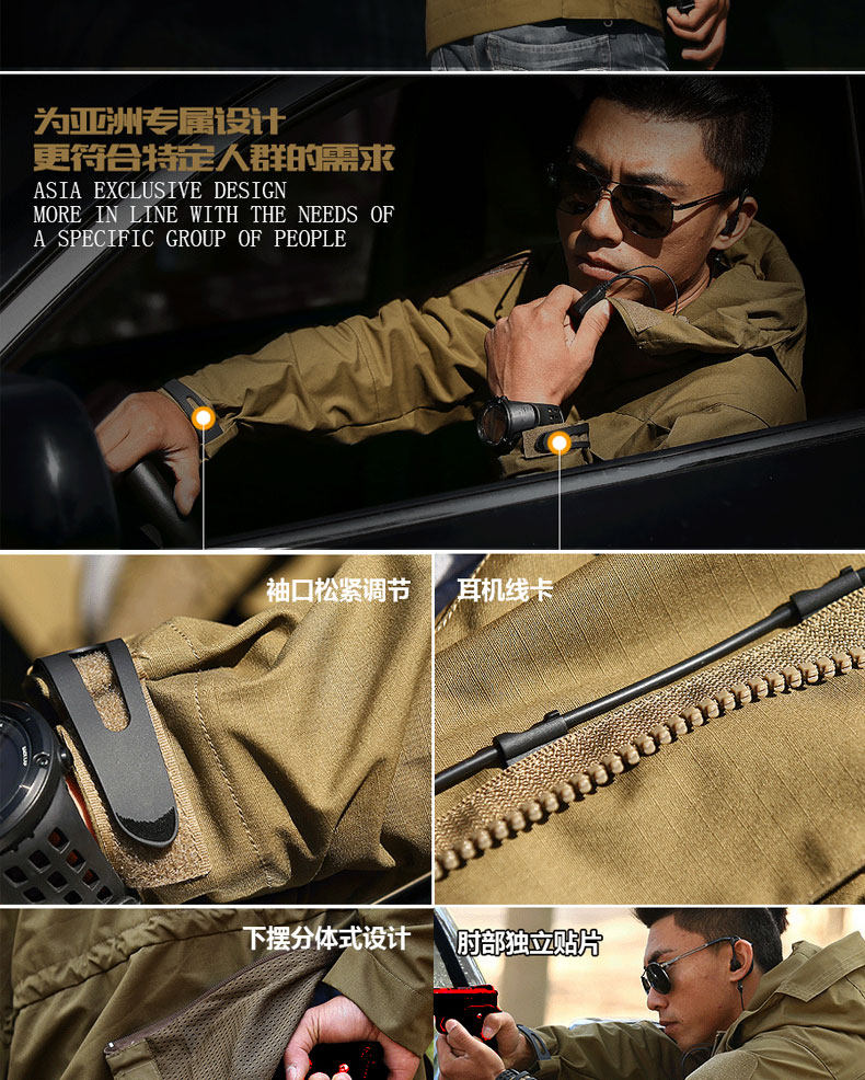 Дорожная тактическая мужская длинная куртка Peng 