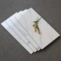 Minimalist white bright light through body marble 400x800 full porcelain middle board living room tile kitchen toilet wall brick