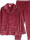 Coral Fleece Pajamas for Women, Autumn and Winter Thickened Warm Large Size Velvet Set, Winter Flannel Loungewear