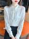 New Chinese-Style Women's Clothing, Traditional Chinese-Style Button-Down Shirt, Long-Sleeved Autumn and Winter Fleece-Lined Shirt, Design with a Retro and Elegant Feel, Health Care Ring