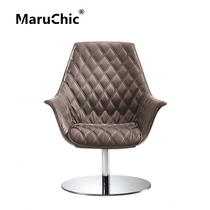 MaruChic creative office furniture kimera chair full leather fixed foot mid-level chair