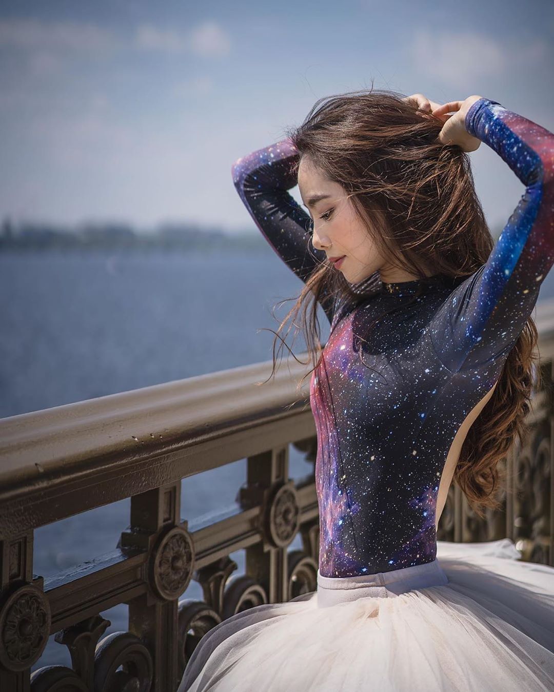 Viel ballet imports JUST A Corpse JAC ballet dance yoga body to serve Galaxy long sleeves