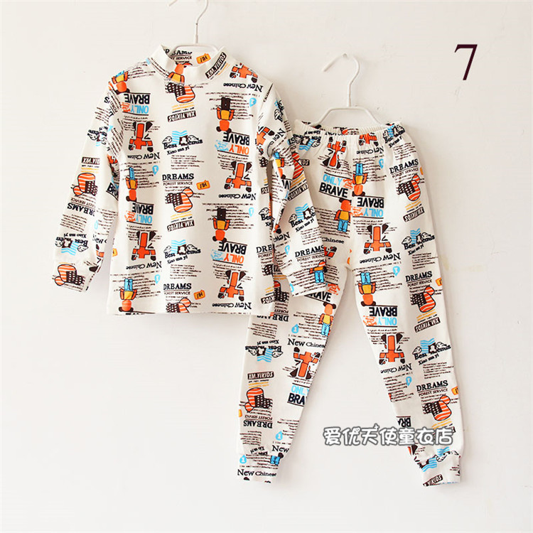 New Yiyou con kiến ​​nhỏ quần áo trẻ em cotton cotton mùa thu quần nhà đồ ngủ trong cổ áo đóng bộ đồ lót shop quần áo trẻ em
