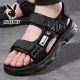 Playboy Sandals ຜູ້ຊາຍ 2024 ເກີບໃສ່ນອກທີ່ສາມາດລະບາຍອາກາດໄດ້ລະດູຮ້ອນໃຫມ່ Soft Soled Roman Beach ເກີບແລະເກີບແຕະສອງຈຸດປະສົງ