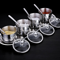 SSGP Stainless Steel Seasoning Tank Suit Round seasoning tank Four-grid trig 304 seasoning box seasoning box salt tank