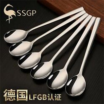 German three-fourths steel spoon home long handle tablespoon spoon spoon fork 304 stainless steel cutlery suit Korean style soup spoon