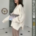 Phiên bản Hàn Quốc của áo len dệt kim oversize lỏng lẻo mặc màu đen lười mùa thu và mùa đông chất béo MM quần áo nữ cỡ lớn - Áo / áo thun