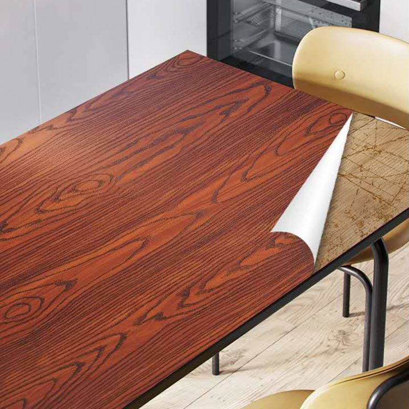 Waterproof moisture-proof imitation wood grain sticker self-adhesive wallpaper bedroom wardrobe Sub-desktop wooden door with old furniture renovated wallpaper