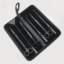 Stainless steel aquatic grass tool set tweezers clip lengthening shear bending shear Wave shear scraping algae blade Fish tank maintenance tool