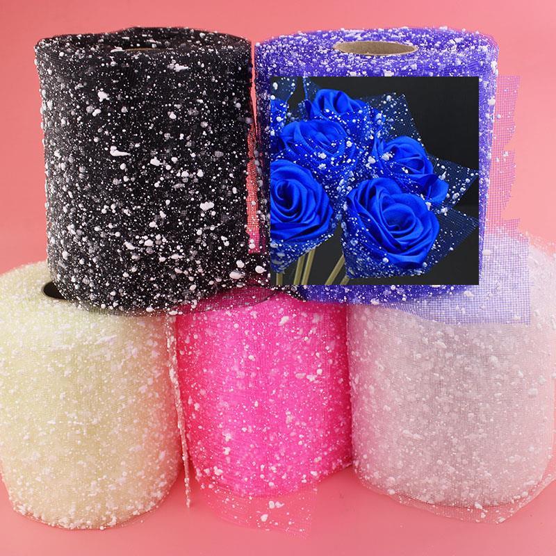 Hand Roses Flower Bouquet Packaging Cartoon Bouquet MaterialSnowledge Yarn Gift Bagged Flower and Paper Snow Snow Snap Yarn Diy
