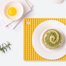 Thickened and enlarged square-shaped silicone placemats food-grade non-slip pads pot pads tableware pots pans heat insulation pads