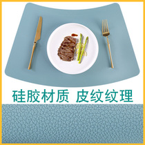 Round table fan-shaped placemat silicone restaurant hotel European-style plate mat bowl mat table mat New Nordic table mat insulation mat