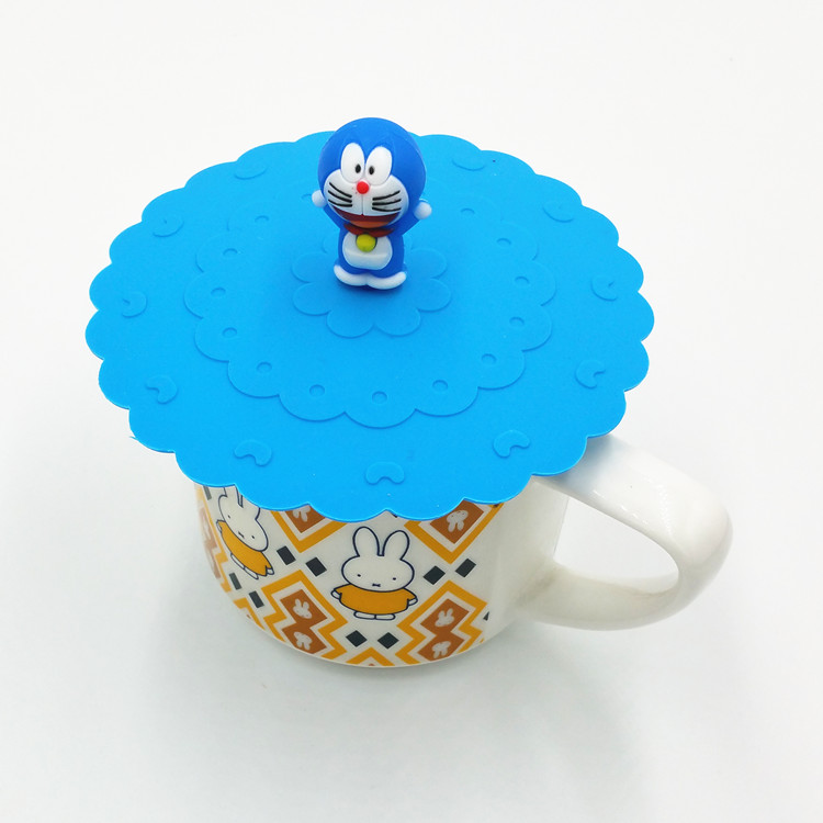 Thực phẩm cấp silicone rò rỉ dễ thương cốc bìa cốc cốc thủy tinh nắp cốc gốm nắp nắp sáng tạo niêm phong bìa - Tách bình thủy lock&lock