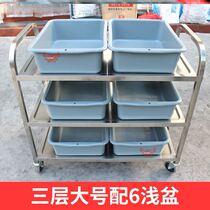 Food delivery car trolley commercial restaurant mobile trolley restaurant car collection Bowl car stainless steel car