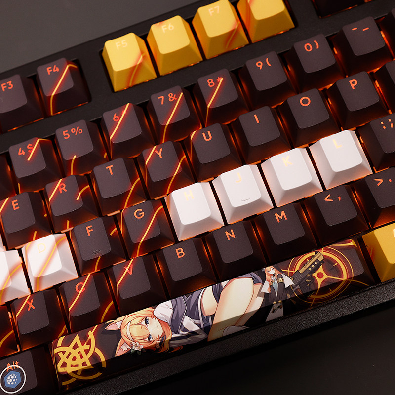 キーボード,ブルーアーカイブ,ロchi,pbt,染料,ベースベッド,バック