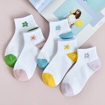 Hyun Yafeng socks womens socks shallow mesh ins summer Korea cute summer thin net red small flower socks