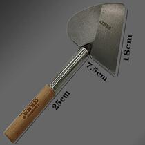 Semi-round head brick knife double-sided wooden handle thickened masonry knife construction engineering trowel not easy to rust