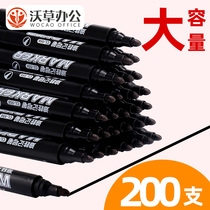 200 large head oily marker pen large head black large capacity quick-drying waterproof non-fading thick head express logistics special draw key advertisement poster sign-in pen color signature pen