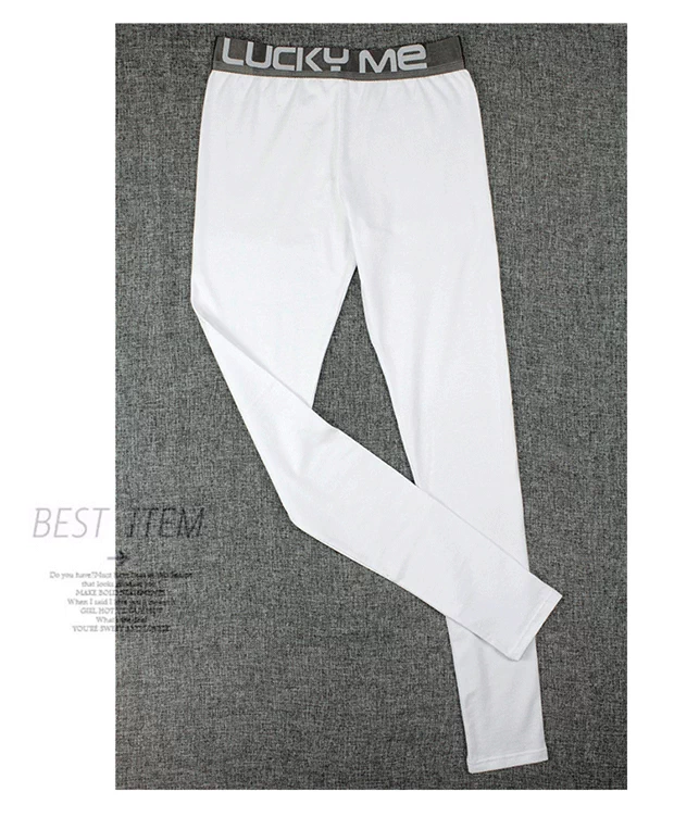 Les đẹp trai quần dài của phụ nữ mặc bên trong cotton tinh khiết xà cạp mỏng mùa thu và mùa đông trung tính ấm áp thủy triều đồ lót kích thước lớn vài cộng với nhung - Quần nóng lên