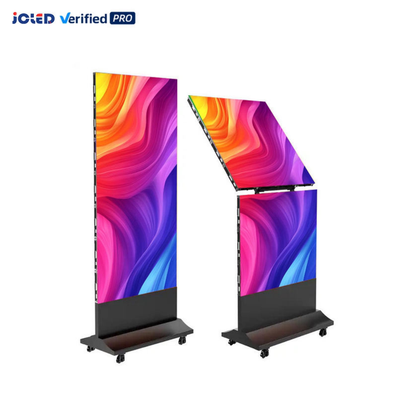 Led Digital Display Poster Screen Outdoor Vertical Advertising Machine P2P2.5 Movable Folding High-Definition Mirror Screen