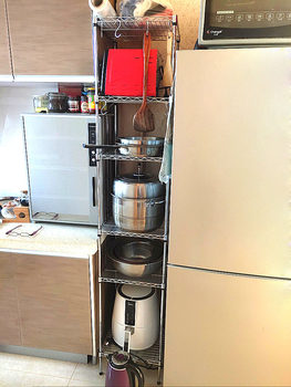Kitchen seam storage rack length and width 15/20/25/30cm pot, thin vegetable bowl, refrigerator, narrow gap, multi-layer storage rack