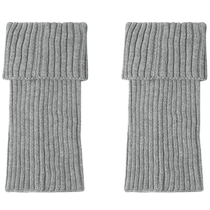 Gray socks for women autumn and winter 2023 new fashion knitted rolled edge pile socks y2k long calf knee pads leg covers