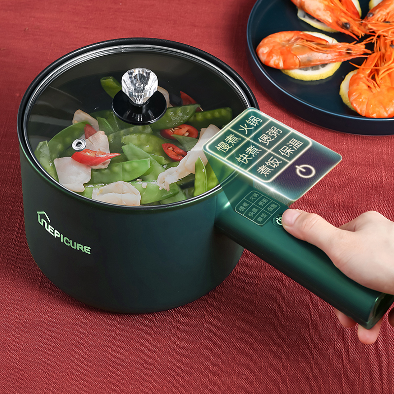 Fast boiled pot student cooking cooking frying multi-functional long handle non-adhesive nonfoam nonadhesive nonfoam small hot pot