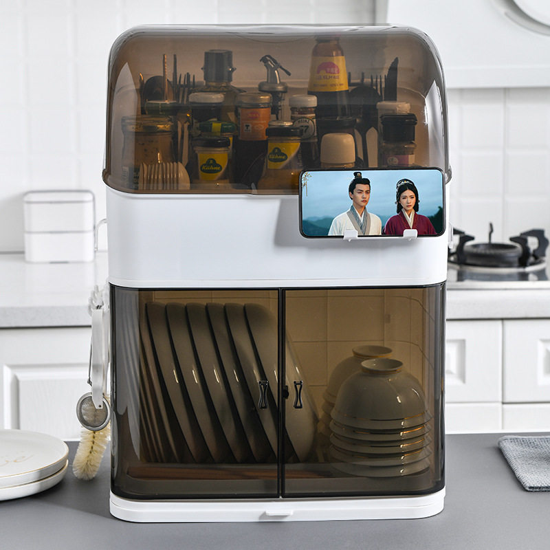 With Lid Anti-Dust Drain Bowl Rack Cutlery Rack Cutlery Bowls Chopstick Containing table Table Noodle Bowl tray Dish Closet dishes Dish Containing box