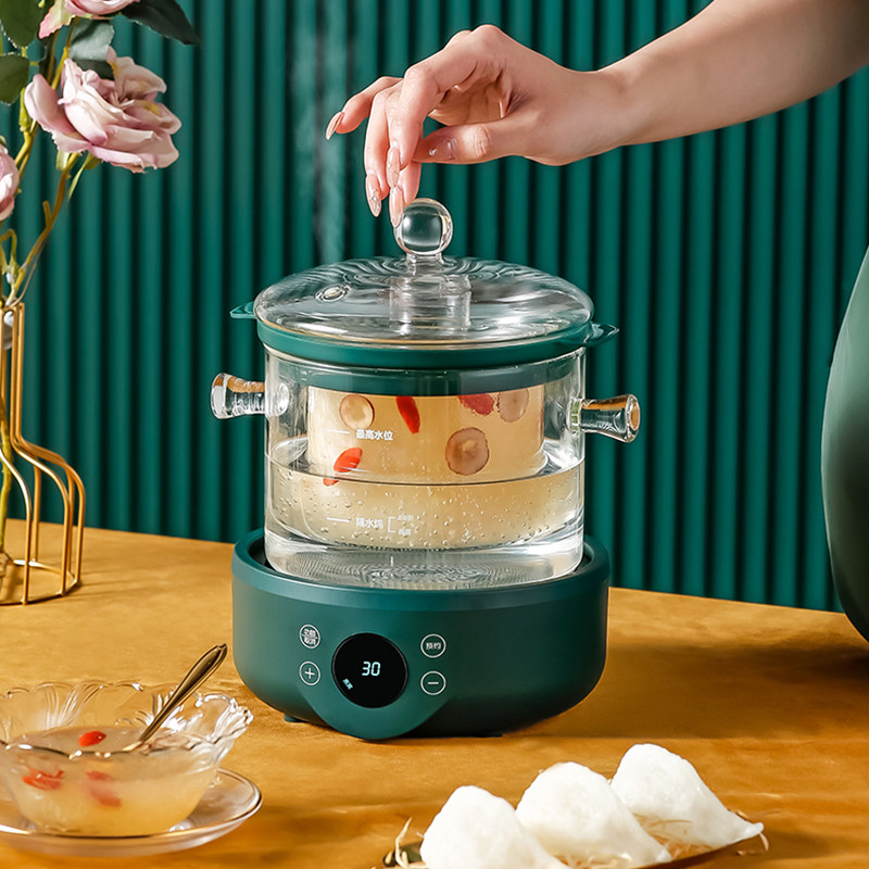 Transparent glass stewed bird's nest special water-proof electric stew health pot multi-functional household baby porridge non-staple food soup pot