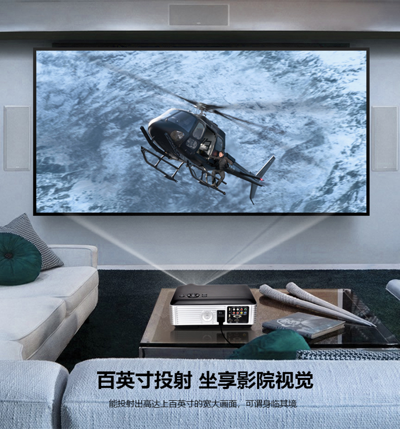 Rigal2019 Máy chiếu HD thương mại 3D không dây wifi thông minh máy chiếu văn phòng ppt nhà 1080P - Máy chiếu
