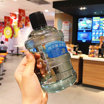 Creative Mineral Springs Water Bottle Mini Bucket Plastic Cup Summer for male and female students portable large capacity leakproof with hand mug