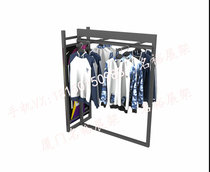 Outfield promotion special clothing display rack double-sided wheeled mens and womens clothing store Zhongdao outdoor clothing display rack