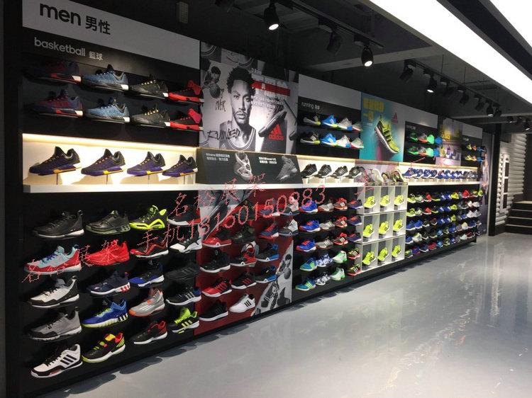 Sneakers shelves Ady special cabinet Furnishing Exhibition Shelving Wall Men And Women Shoes Display Case Outdoor Shoes shop Racks Customize