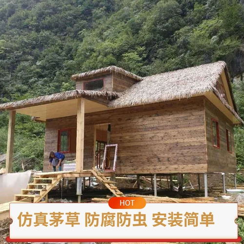 Симуляция соломенной травяной плитки, соломенная крыша на крыше, декоративная солома, искусственная солома, антикоррозионная антикоррозия и защита окружающей среды насекомых