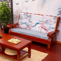 New Chinese solid wood sofa cushions with backrest Four seasons universal ABC combination thickened sponge red wood sofa cushion