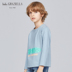 Bé Graziella Gorazia trai vừa Boy in rắn dài tay-Round Collar Casual T-shirt Lên trên 