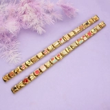 Золотой эластичный браслет на ногу из нержавеющей стали, аксессуар, Италия